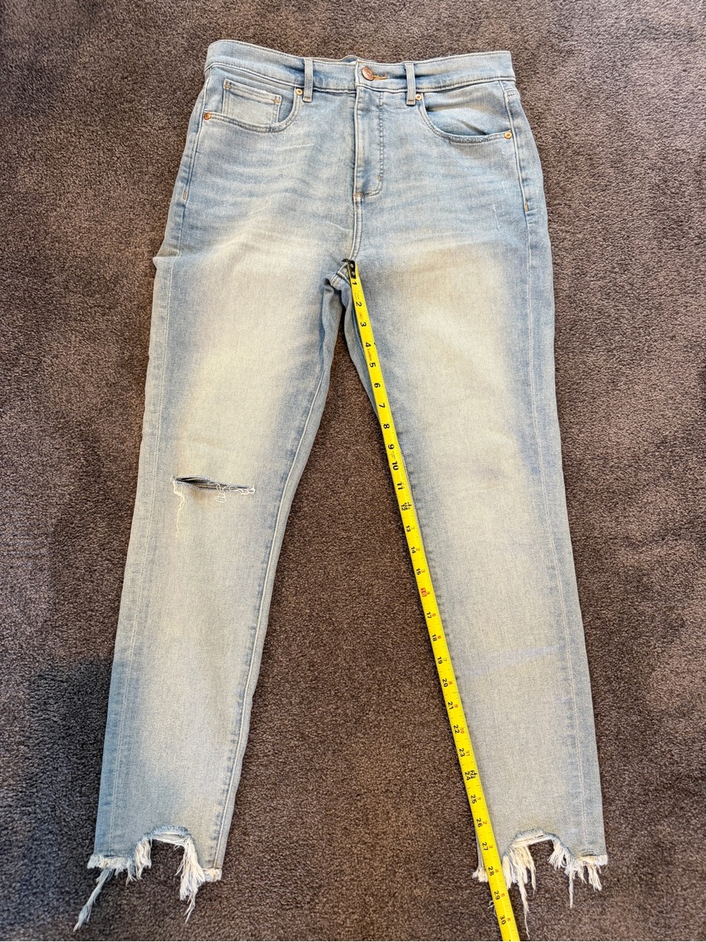Light Wash Loft Women's Distressed High-Rise Jeans